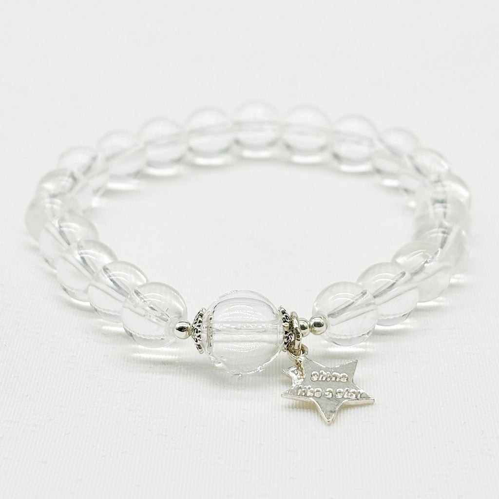 Sterling Silver Crystal Aroma Bracelet - Clear Quartz | Energy & Healing | Diffuser Jewelry | Gift for her