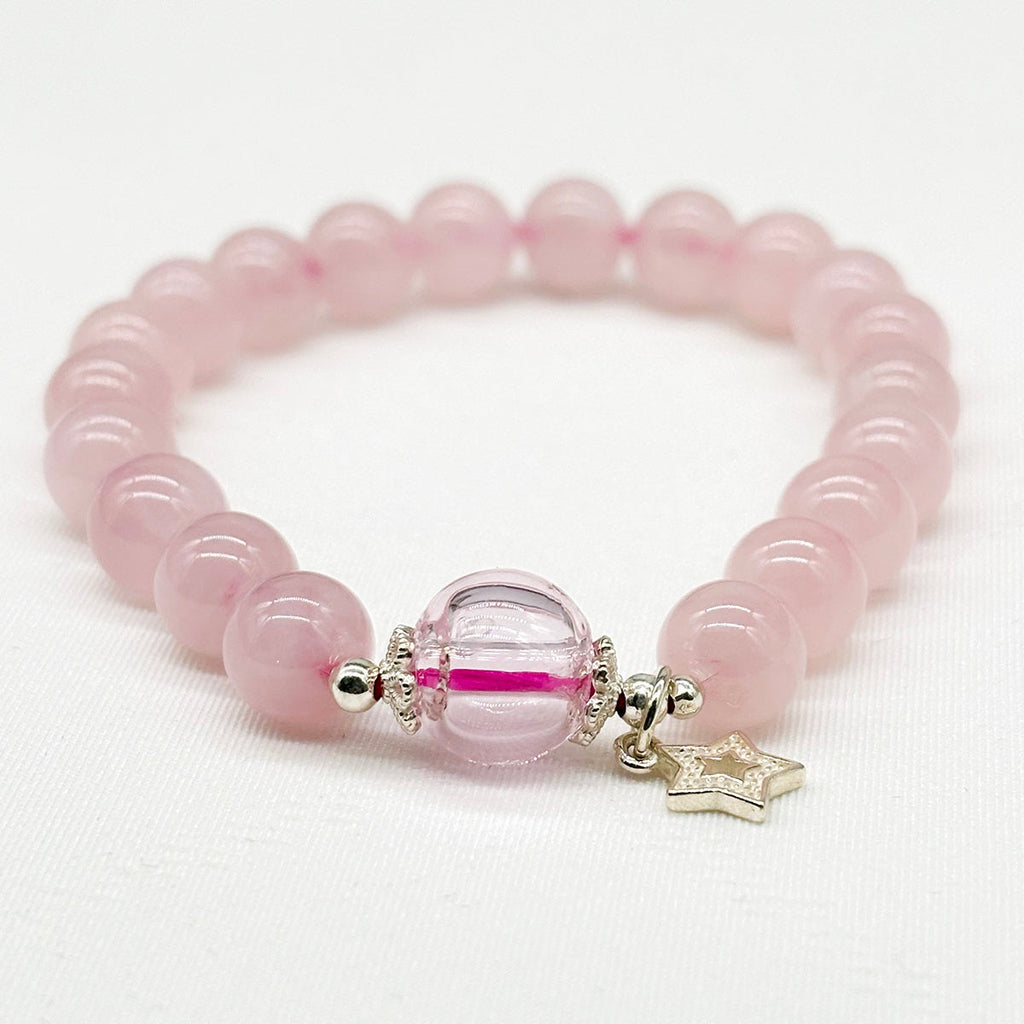 Sterling Silver Crystal Aroma Bracelet - Rose Quartz | Energy & Healing | Diffuser Jewellery